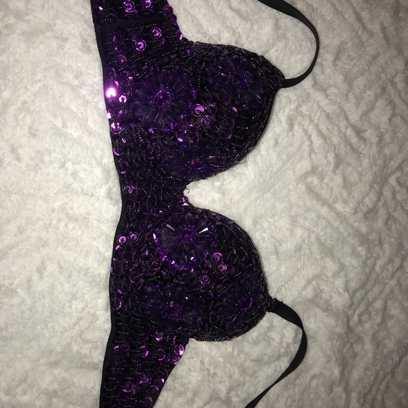 Sparkly purple rave bra - Picture 1 of 1